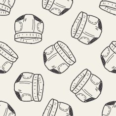 diaper doodle seamless pattern background