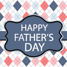 Father's Day greeting card with fabric texture patterns