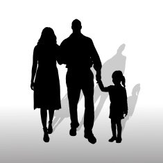 Vector silhouette of family N239