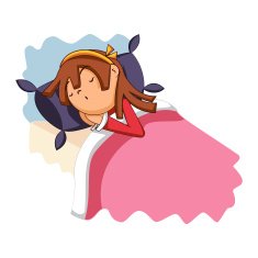 Little Girl Sleeping In Bed N2