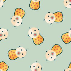 baby flat icon eps 10 seamless pattern background N3