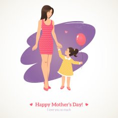 Happy Mothers Day Vector illustration