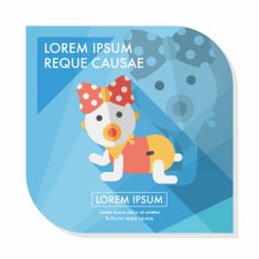 baby Rattle flat icon with long shadow eps10 N238