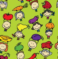 Vegetarian family texture
