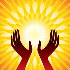 Teamwork symbol up hands
