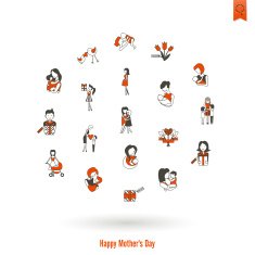 Happy Mothers Day Icons N451