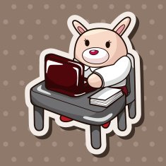 animal worker cartoon theme elements N73