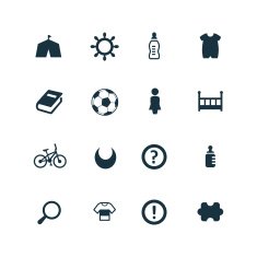 baby kids icons set N3
