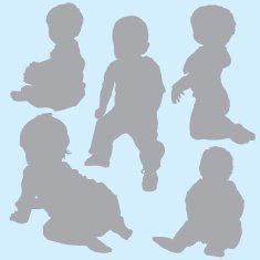 Family Silhouettes 2 (vector)