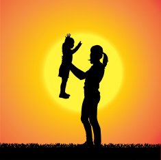 Vector silhouette of family N242