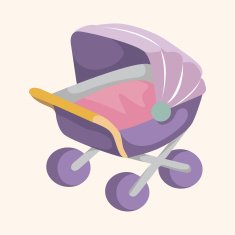 Baby carriages theme elements N92