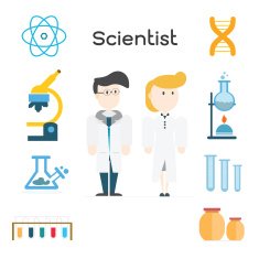 Scientist illustration vector