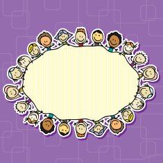 Frame of happy kids N4