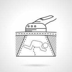 Black vector icon for ultrasound scan