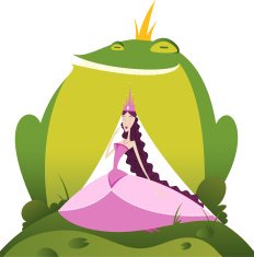 Fairy Tale Frog and Princess
