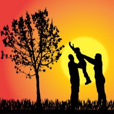Vector silhouette of family N248