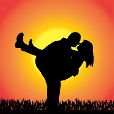 Vector Silhouette Of People N37