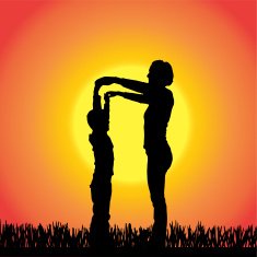 Vector silhouette of family N252