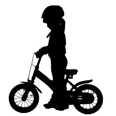 Vector silhouette of a girl N48