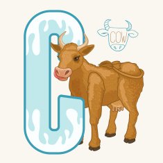 letter C cow