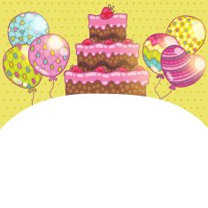 Happy Birthday card background with cake N4