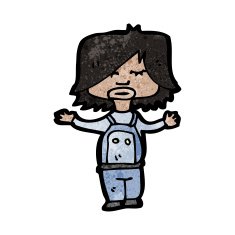 cartoon kid in dungarees N2