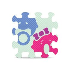 Vector baby sign made with alphabet puzzle