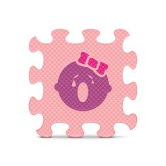 Vector baby sign made with alphabet puzzle N2