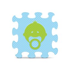 Vector baby sign made with alphabet puzzle N3