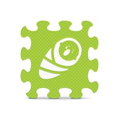 Vector baby sign made with alphabet puzzle N6
