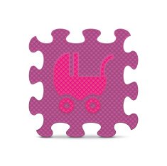 Vector baby sign made with alphabet puzzle N7
