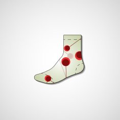 Abstract illustration on sock N95