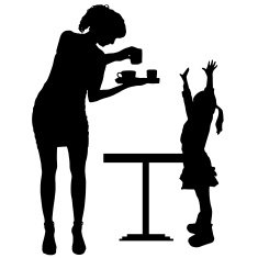 Vector silhouette of a family N74