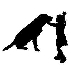 Vector silhouette of a girl N49