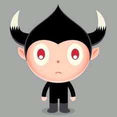 Horned child costume character