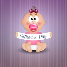 Child with message for Father's Day N2