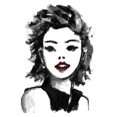 Fashion illustration Rough painting style N5