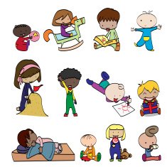 collection of happy children