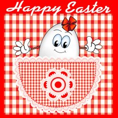 comic postcard at Easter