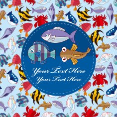 cartoon fish card N2