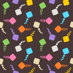 Seamless pattern with colorful kites