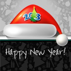 Happy New Year vector card or background