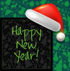 Happy New Year vector card or background N2
