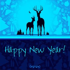 Happy New Year vector card or background N3