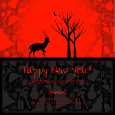 Happy New Year vector card or background N5