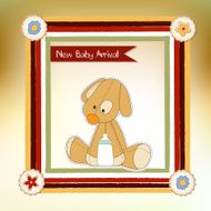 baby shower card with puppy