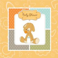 baby shower card with puppy N6