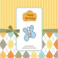 cute baby shower card with butterfly N2