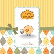 new baby announcement card with chicken N2