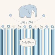 new baby boy announcement card N3